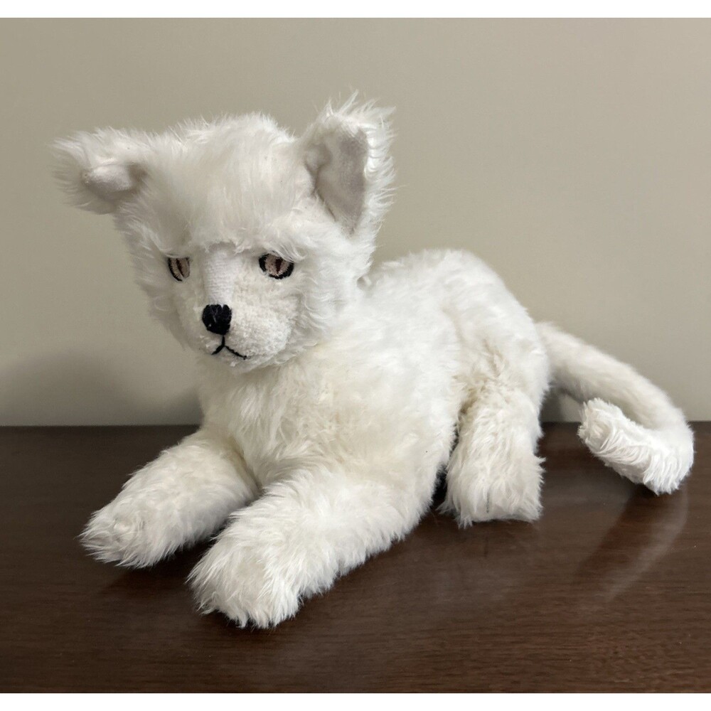 Ikea Pals White Cat Plush Lying Laying Lifesize 14"